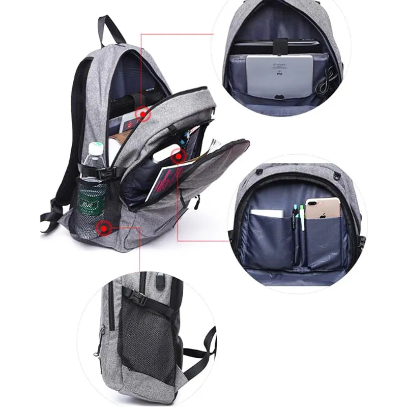 Men's Gym Bag with Basketball Net