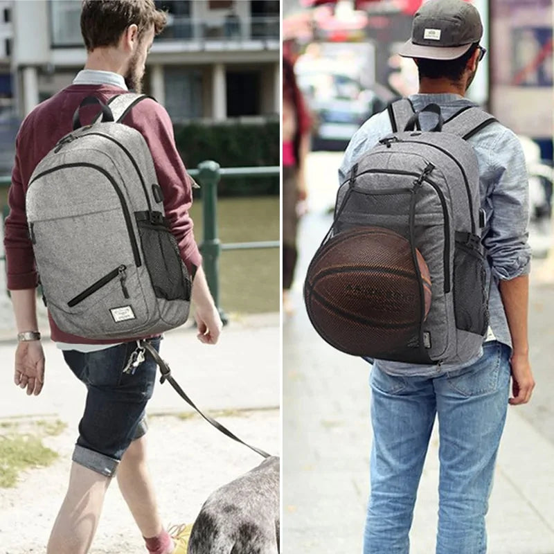 Men's Gym Bag with Basketball Net