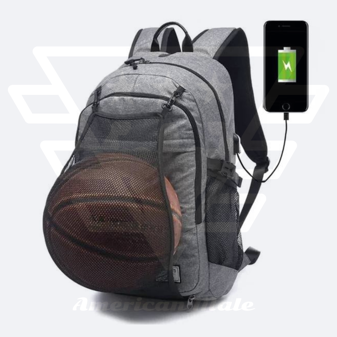 Men's Gym Bag with Basketball Net
