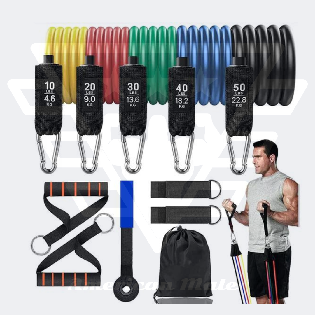 16PCS Resistance Band Set: Home Gym Fitness Training
