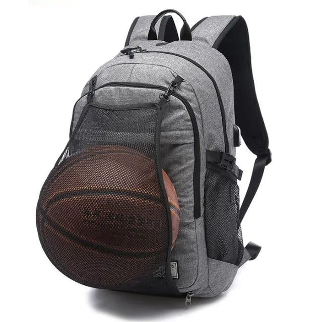 Men's Gym Bag with Basketball Net