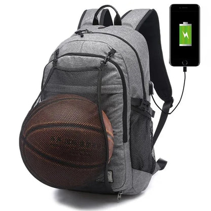Men's Gym Bag with Basketball Net