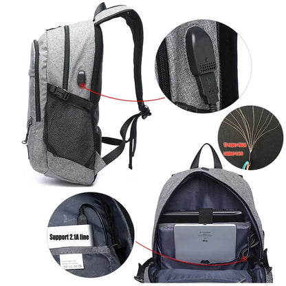 Men's Gym Bag with Basketball Net