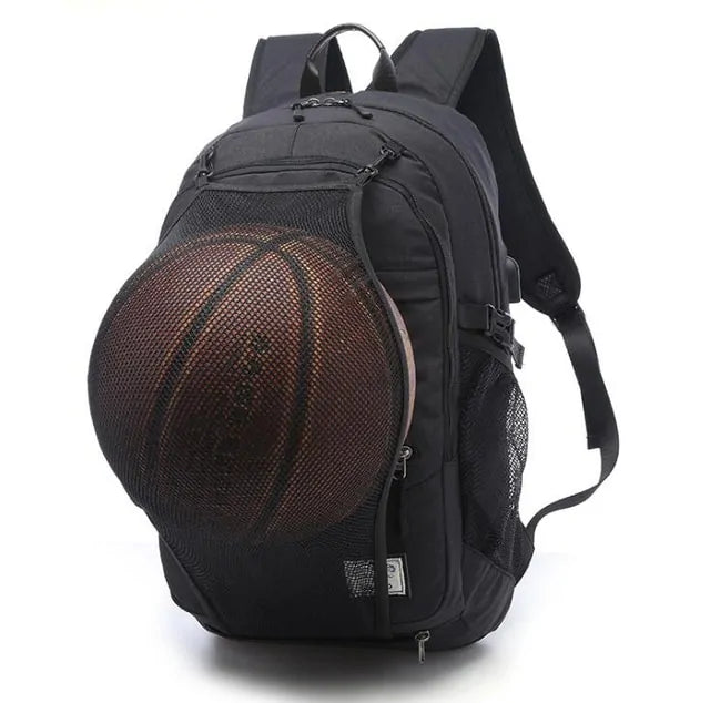 Men's Gym Bag with Basketball Net